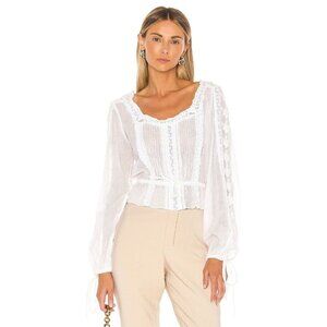 LOVESHACKFANCY PIPPA TOP size Medium. Womens Boho
